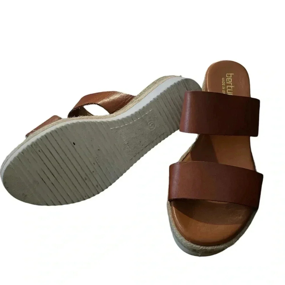 Bertuchi leather sandals made in Spain 41 - Picture 4 of 4